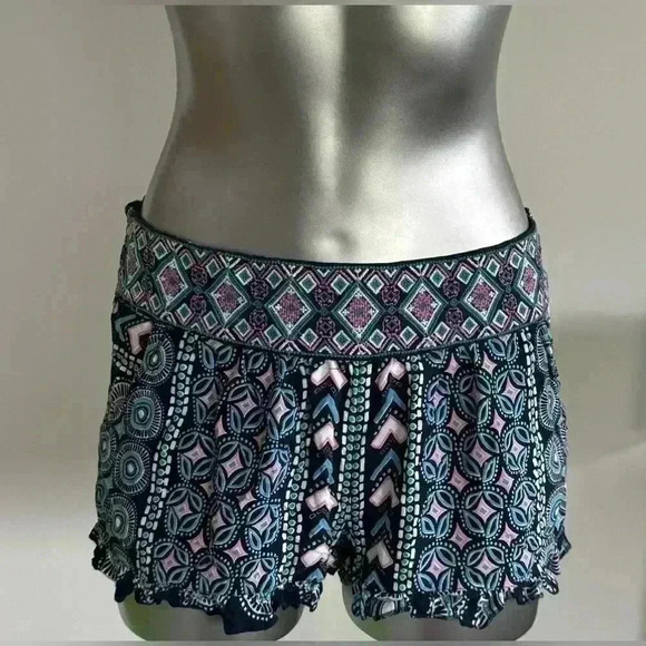 Ruffle Shorts Denim - ✅Women’s  Rayon Printed Shorts